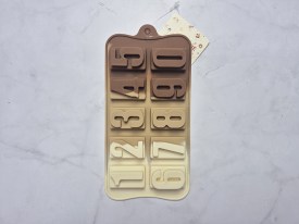 Molde silicona tricolor bombones numeros